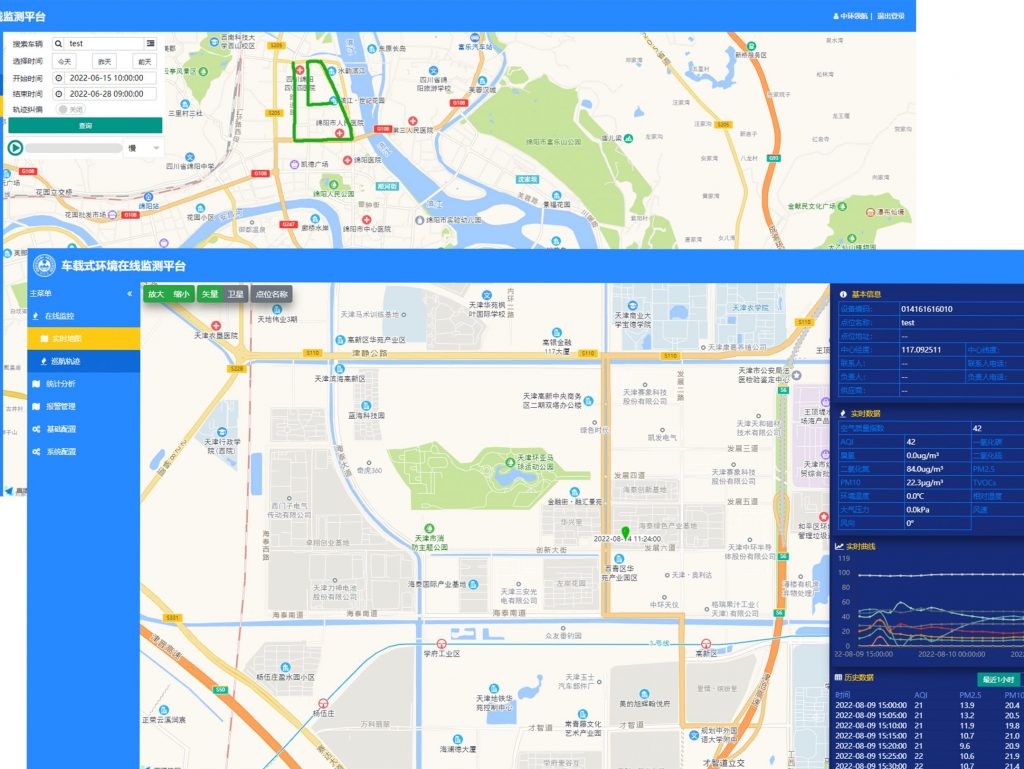 車載式環(huán)境在線監(jiān)測系統(tǒng)平臺介紹